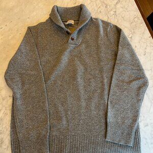 J. Crew Rugged Merino Shawl Collar Sweater - Size L